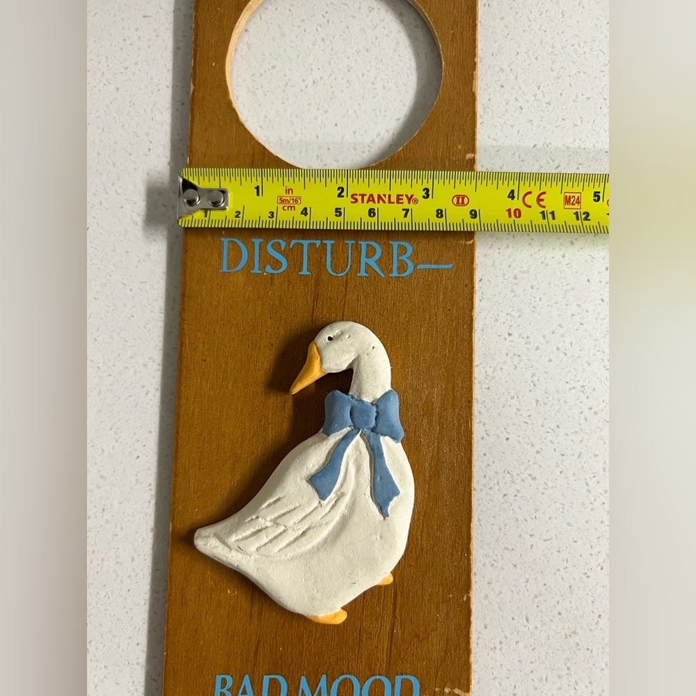 Do Not Disturb Goose Door Hanger Vintage - Picture 5 of 7